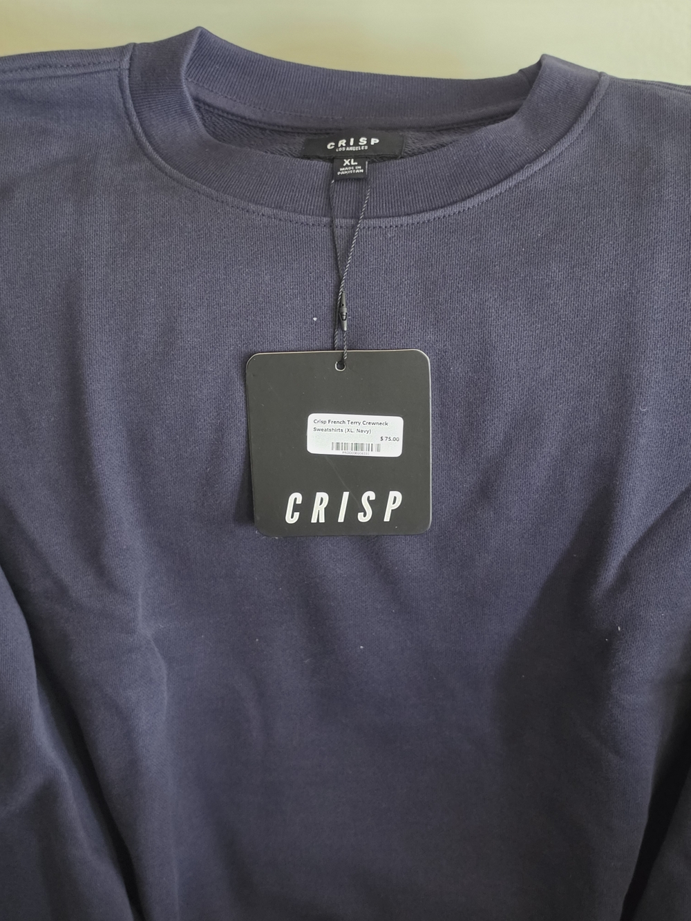 Crisp Men's Crewneck Sweatshirt in Navy